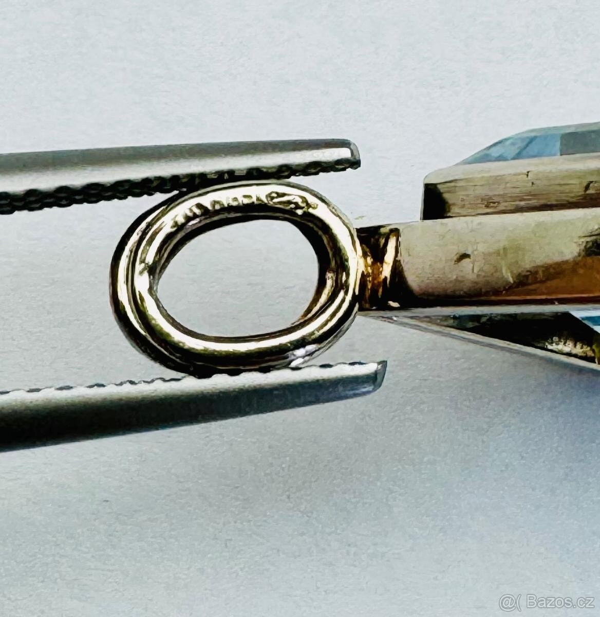 14K ZLATÉ NÁUŠNICE A PŘÍVĚSEK S AQUAMARINEM - VELMI KVALITNÍ - 4