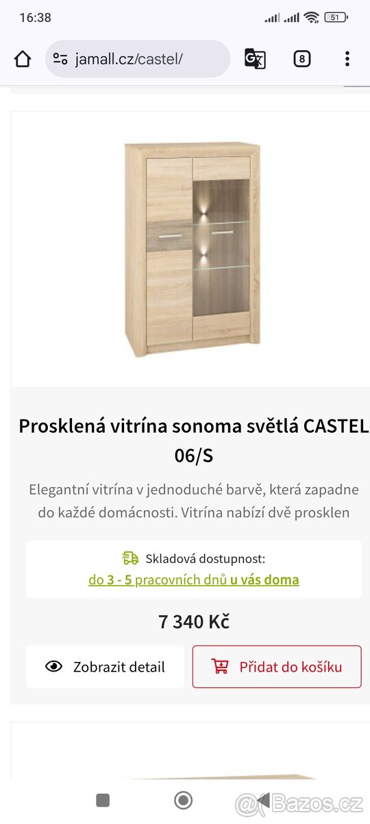 Obývací stěna Sonoma světlá Castel - 4