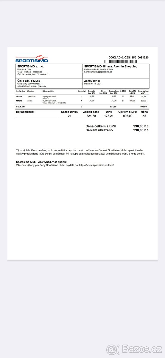 Zateplené tenisky Adidas Hoops vel.38 - 4