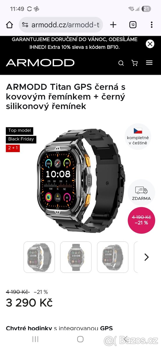 Armodd titan s GPS chytré hodinky - 4
