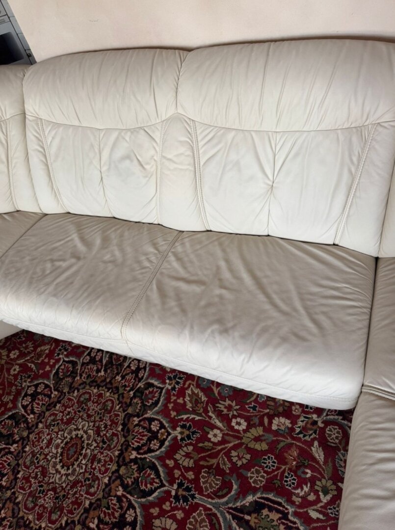 Světlá kožená sedačka do Účka, 4979 - 4