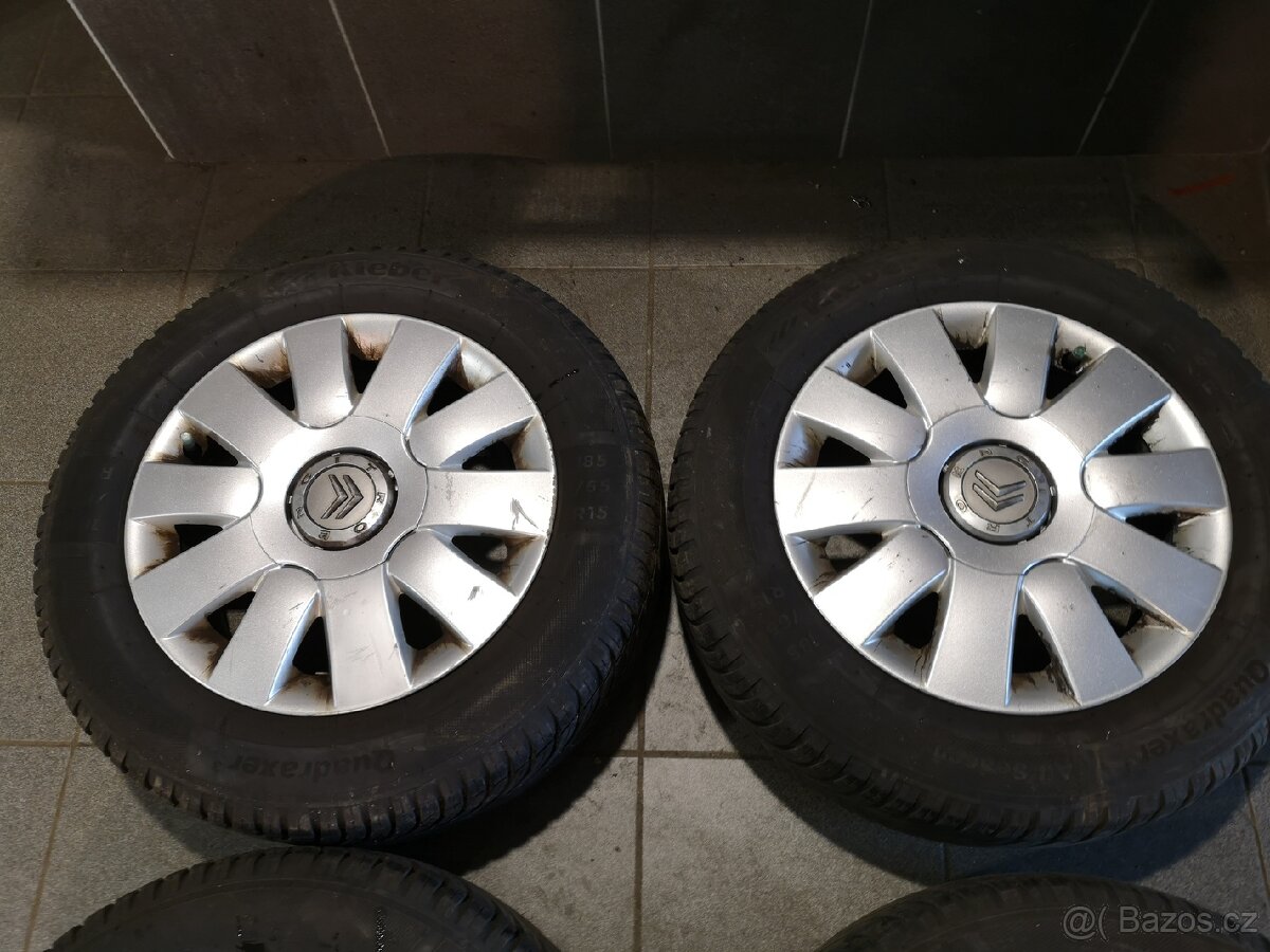 Citroen Berlingo, C4 alu + celoroční 185/65/15. - 4