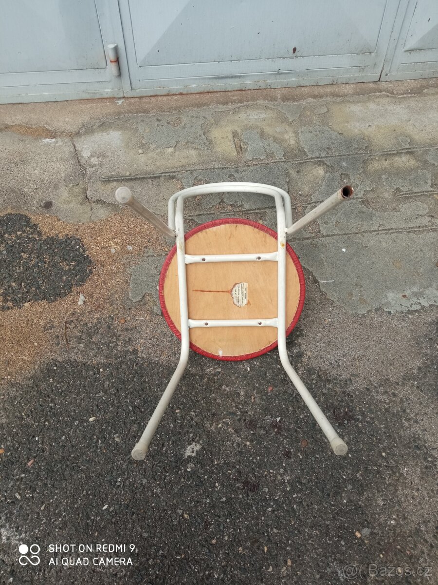 Židle trubková bílá - 4