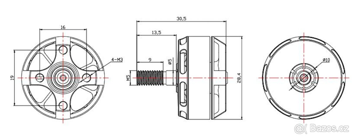 Motory T-MOTOR F40III (2306) 2750KV Doprava ZDARMA - 4