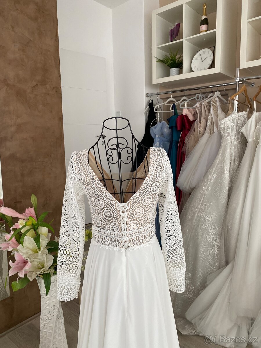 Svatební šaty vel.34-38. Výprodej - 4