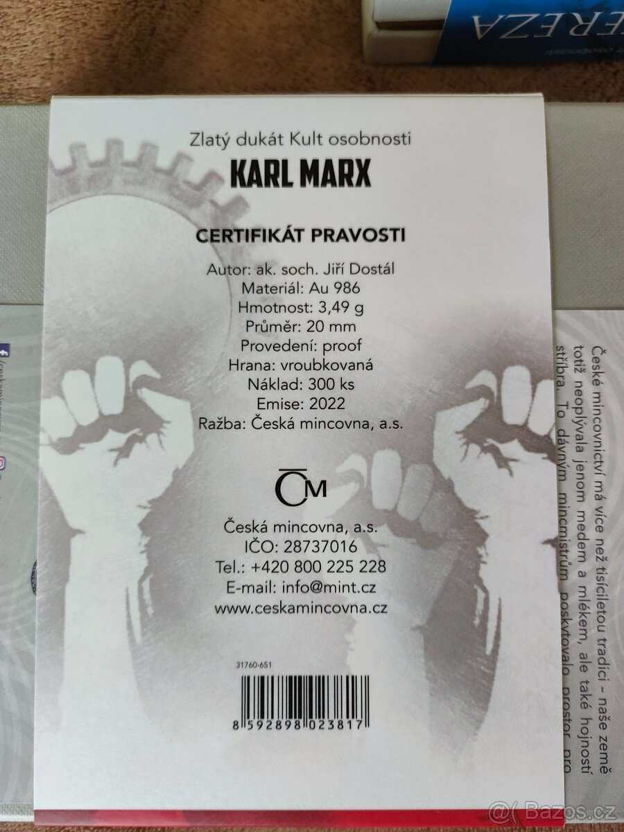 Zlatý dukát Karl Marx - 4