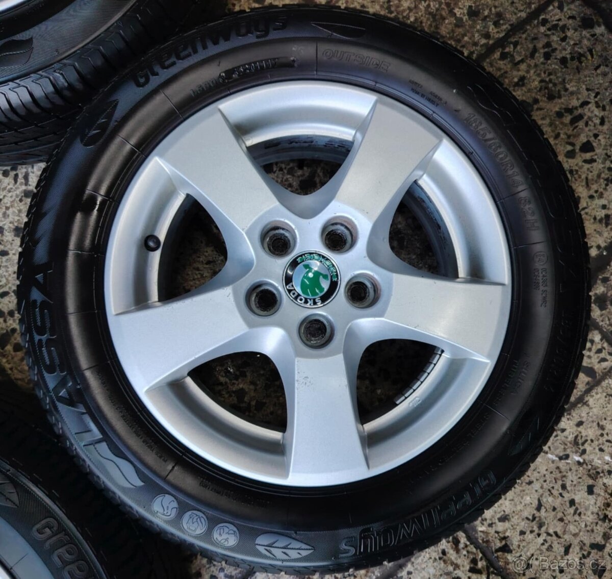 prodám alu kola 6x14 ET43 ,5x100 ,pneu 185/60 R14 - 4