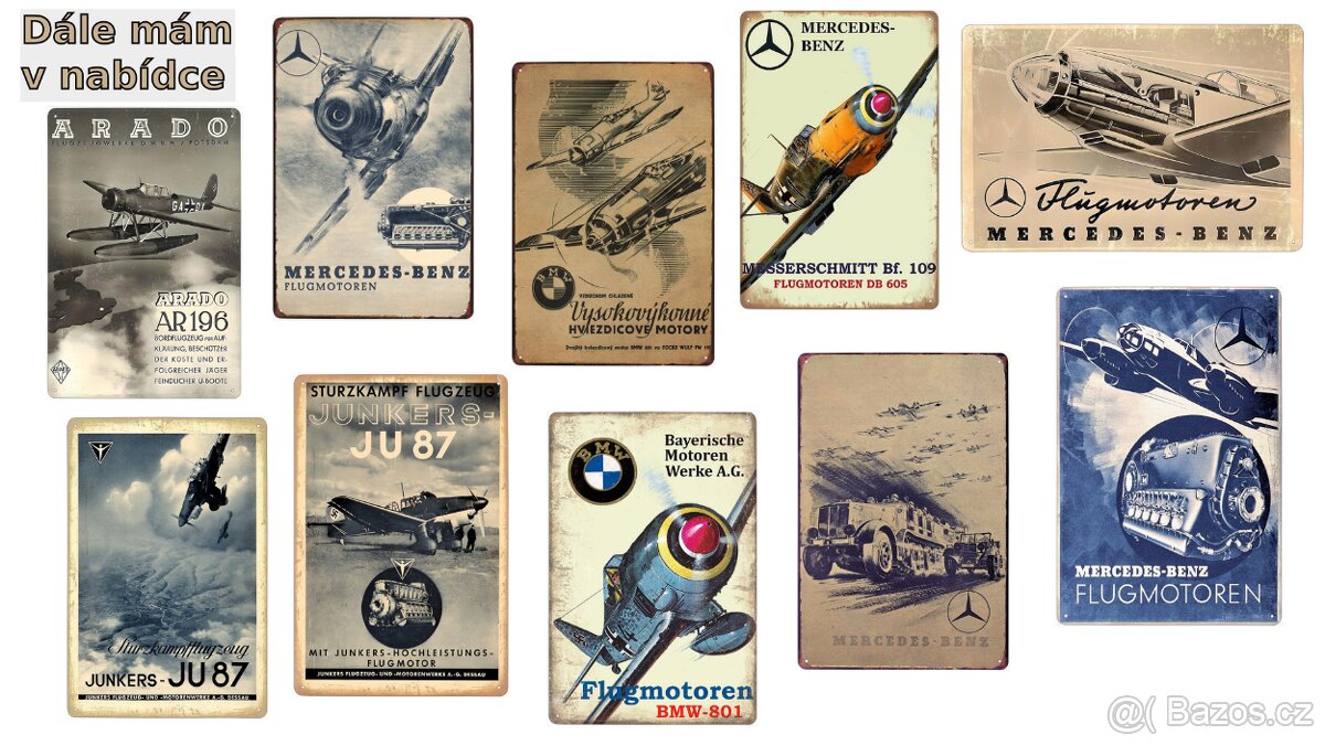 plechová cedule - letadlo Mig-19 S - 4