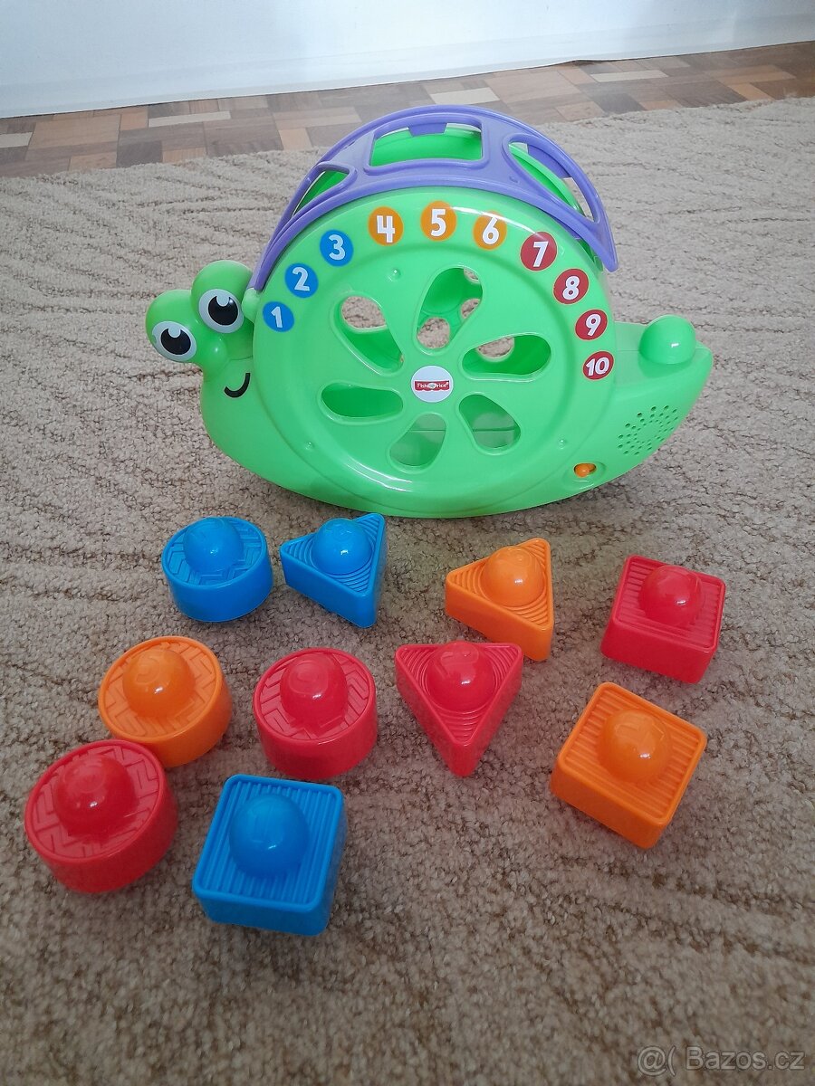 Vkládačka zpívající šnek Fischer price - 4