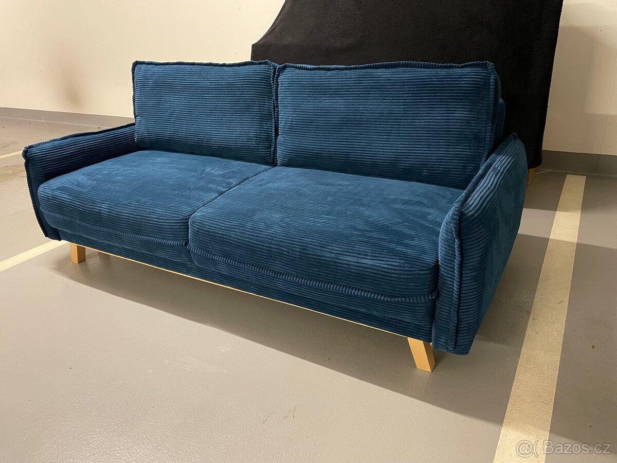 Rozkládací manšestrová pohovka Tori - 4