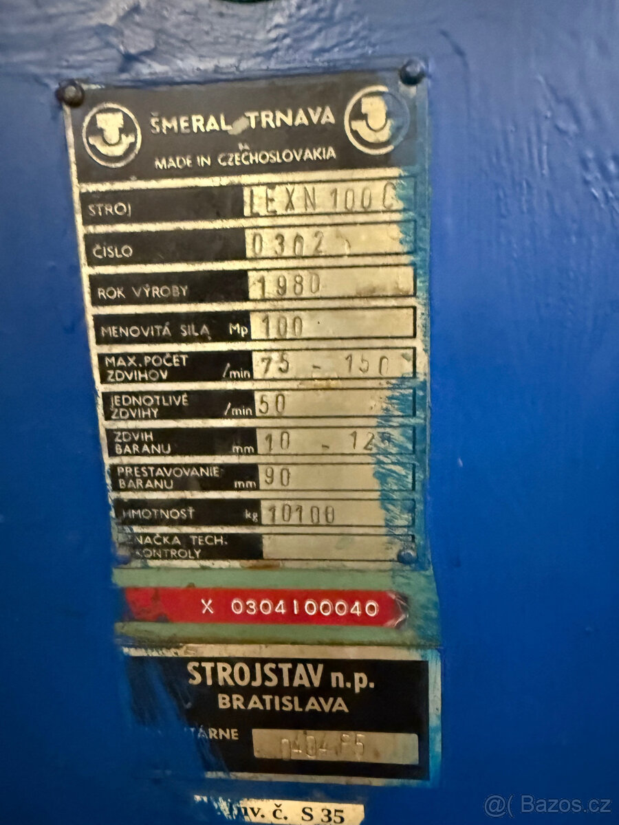 excentrický lis LEXN 100 C - 4