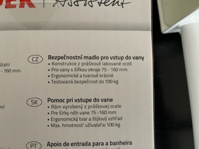 Bezpečnostní madlo do vany RIDDER - 4