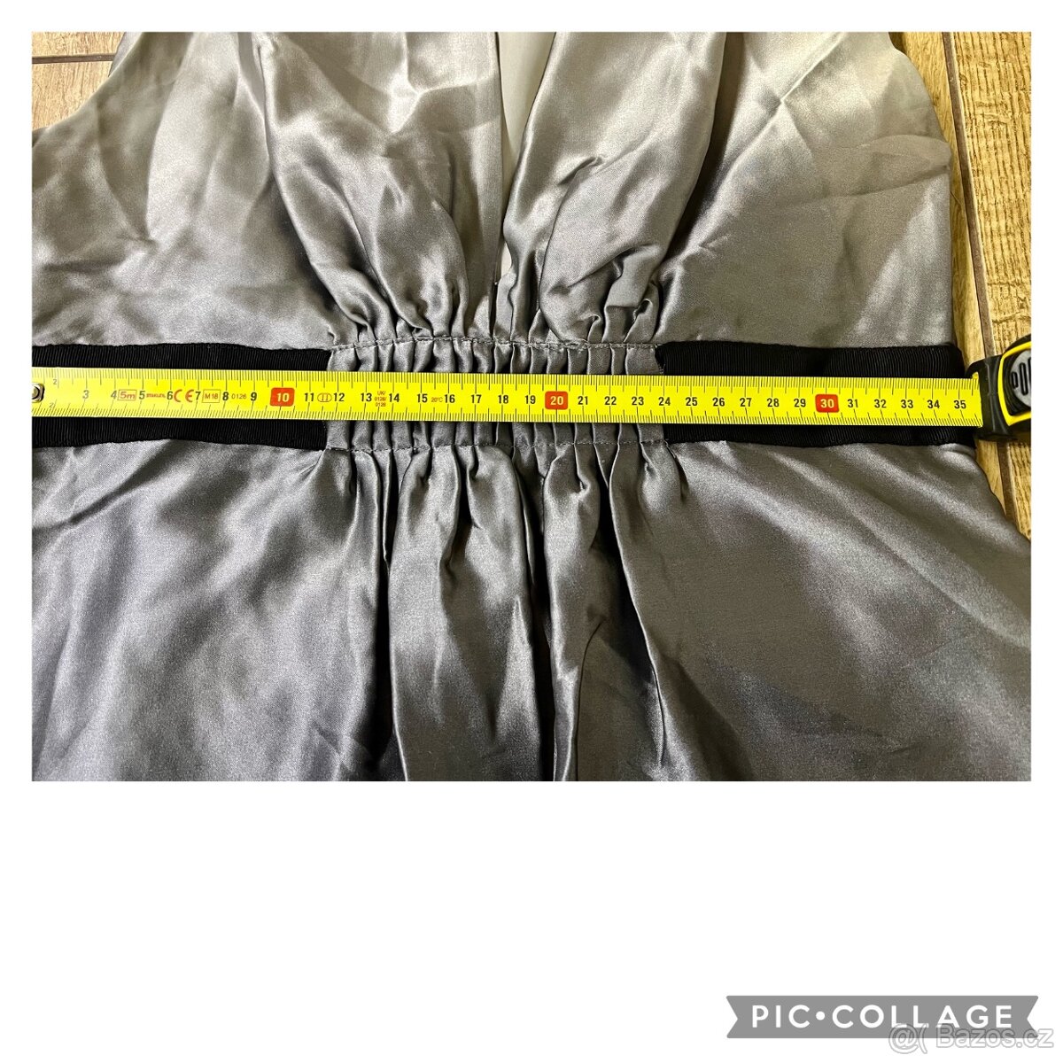 Satenové šaty Mango S - 4