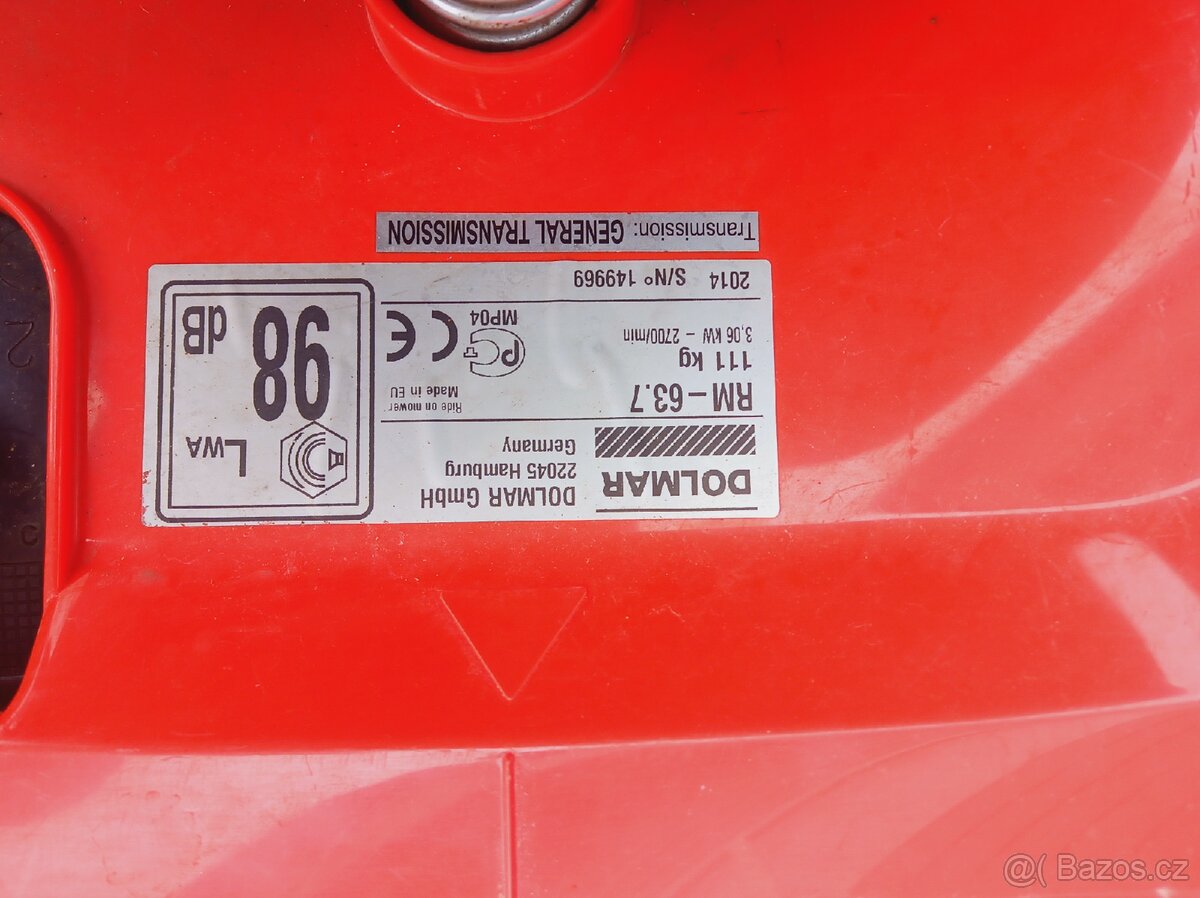 Zahradní traktůrek Dolmar Rm 63. 7 - 4