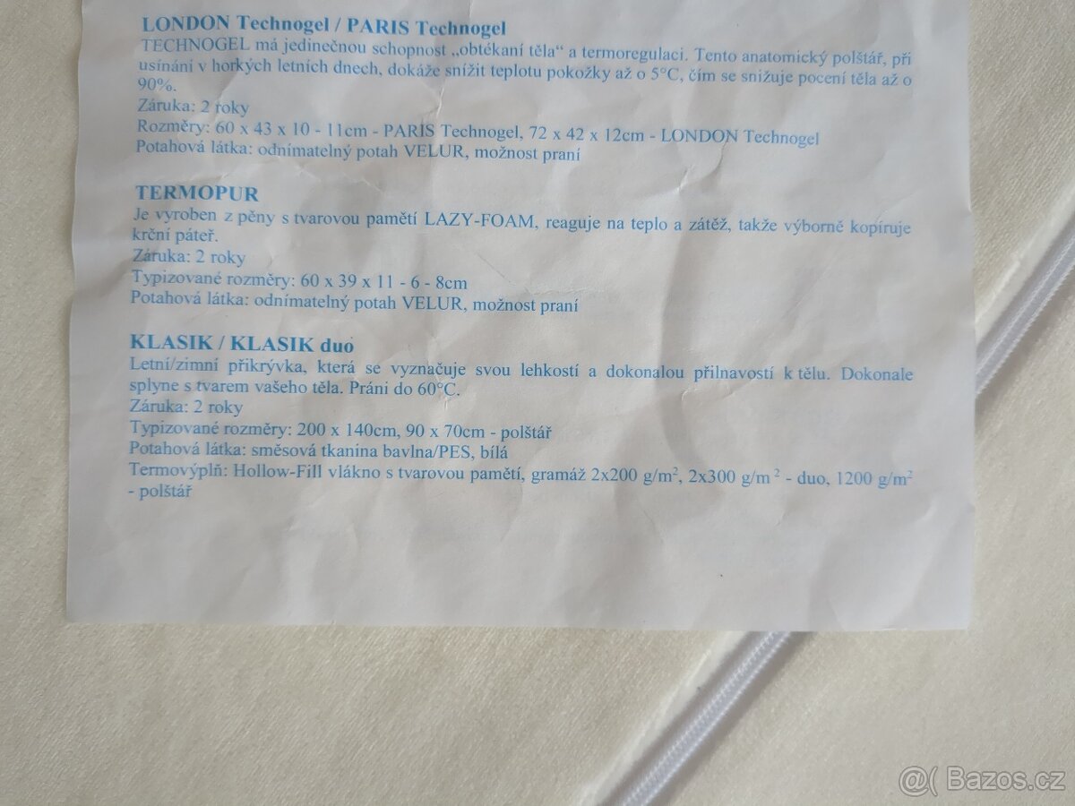 Anatomický polštář Termopur/Velur 2 ks - 4