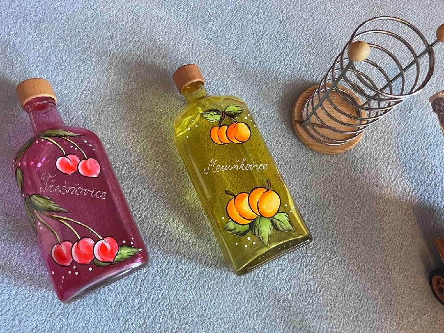 MALOVANÉ DÁRKOVÉ LÁHVE (NOVÉ), ŠÁLKY+CUKŘENKA, ATD. DLE FOTA - 4