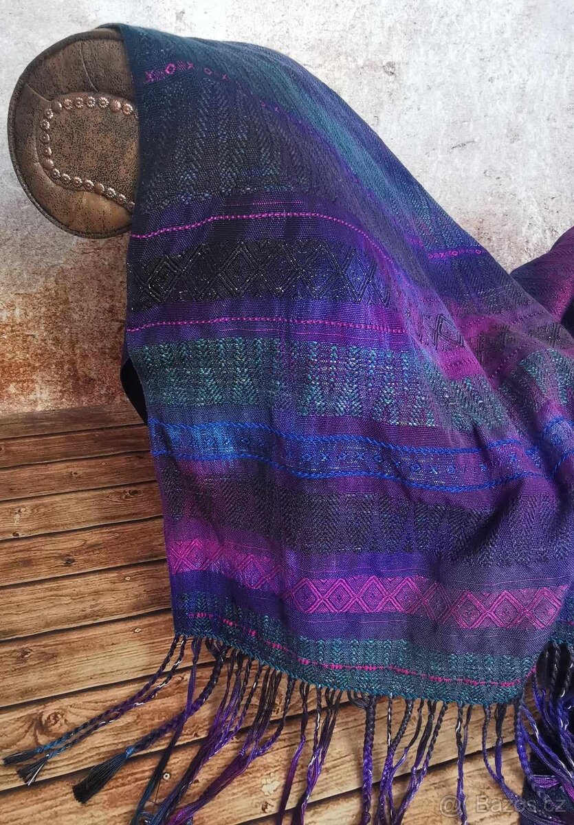 Hedvábný šátek pro nošení miminka - 4