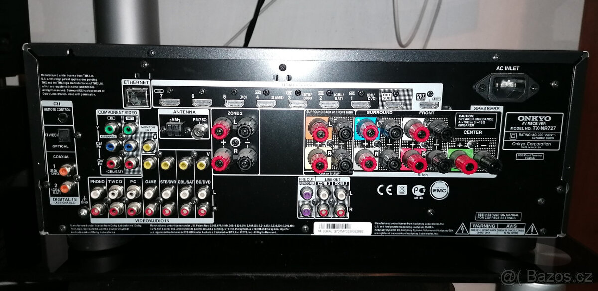 Receiver Onkyo TX-NR727 / Zesilovač 7.2 kanálů - 4