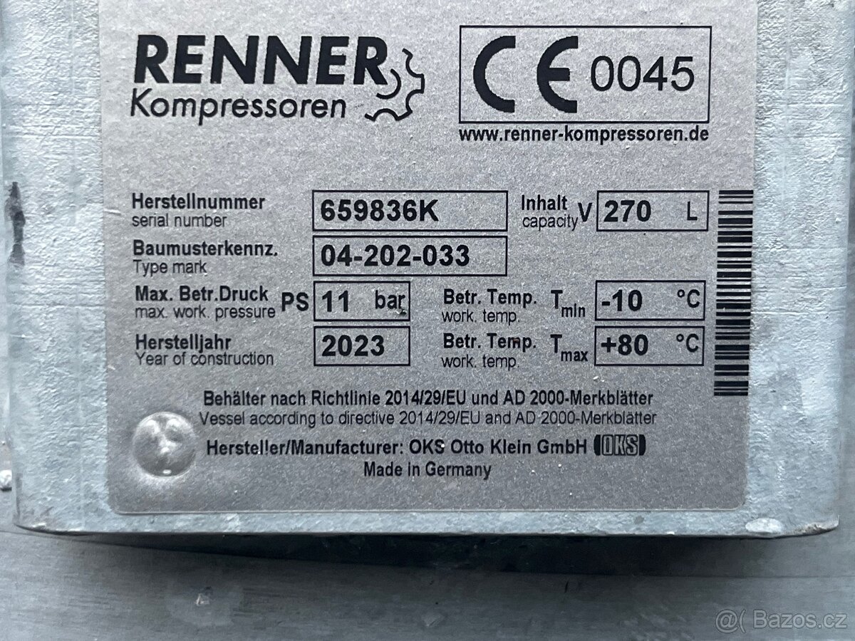 Šroubový kompresor Renner 7,5kw - 4