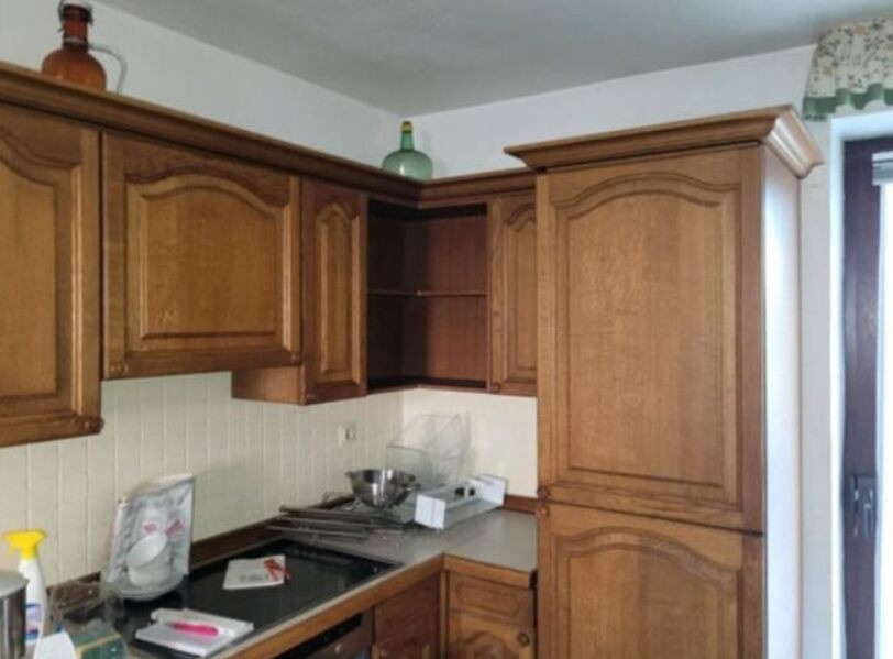 Rustikální dubová linka do U se spotřebiči,6236 - 4