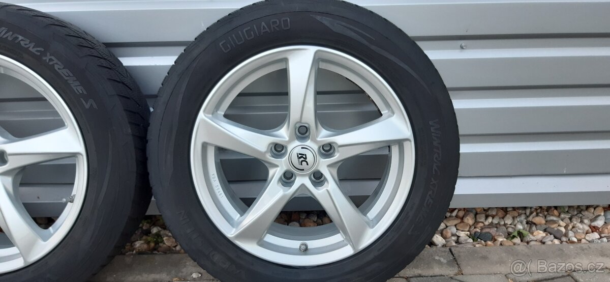 Alu sadu 5x112 r17 RC vw Tiguan zimní pneu - 4
