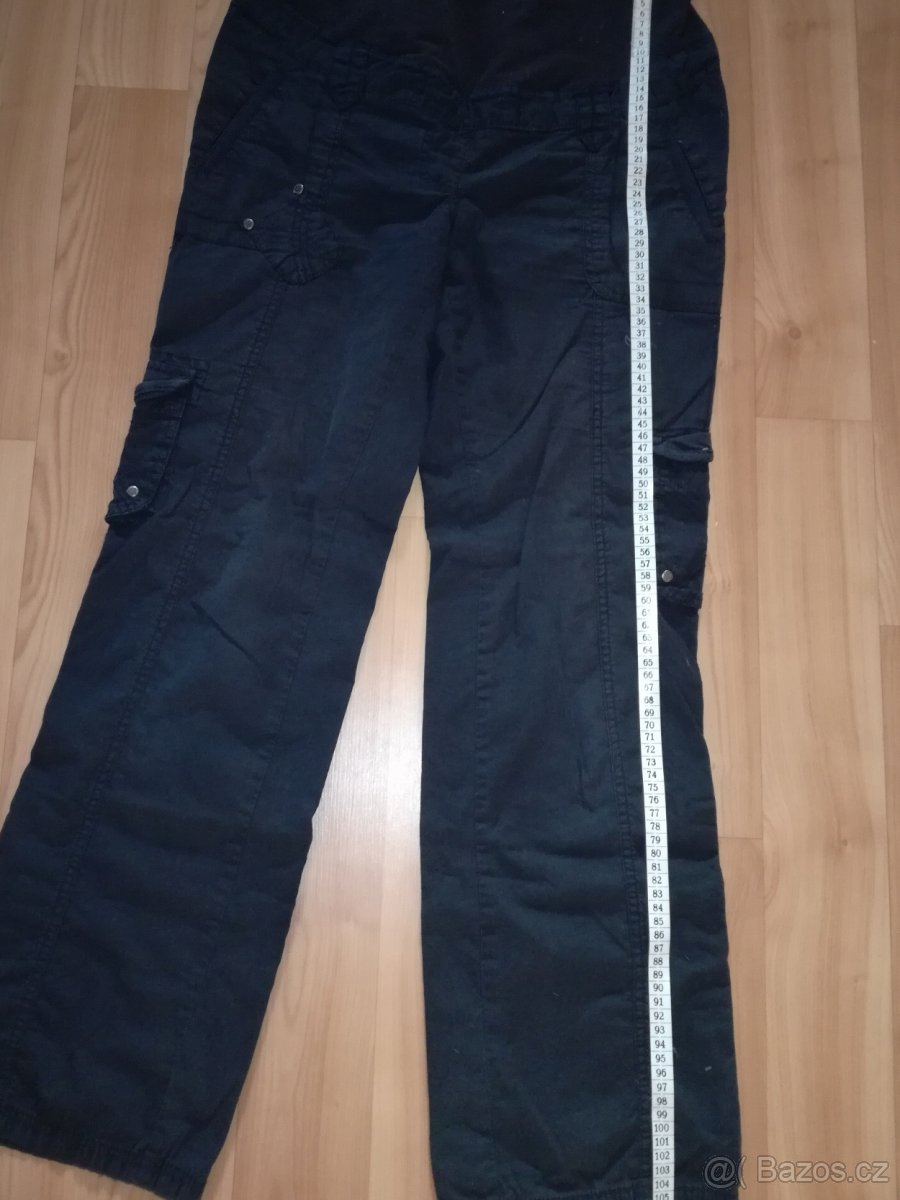 černé plátěné kalhoty - 4