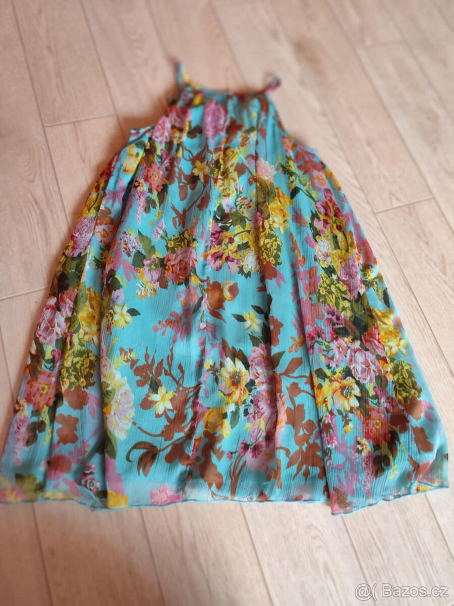 Květ tyrkysové šaty vel.152/158 12-13 let George - 4
