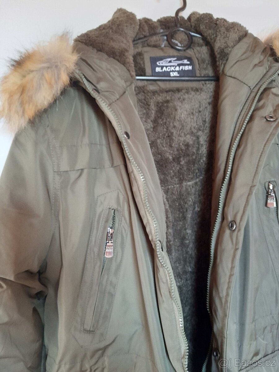 Zimní bunda parker s kapucí - 4