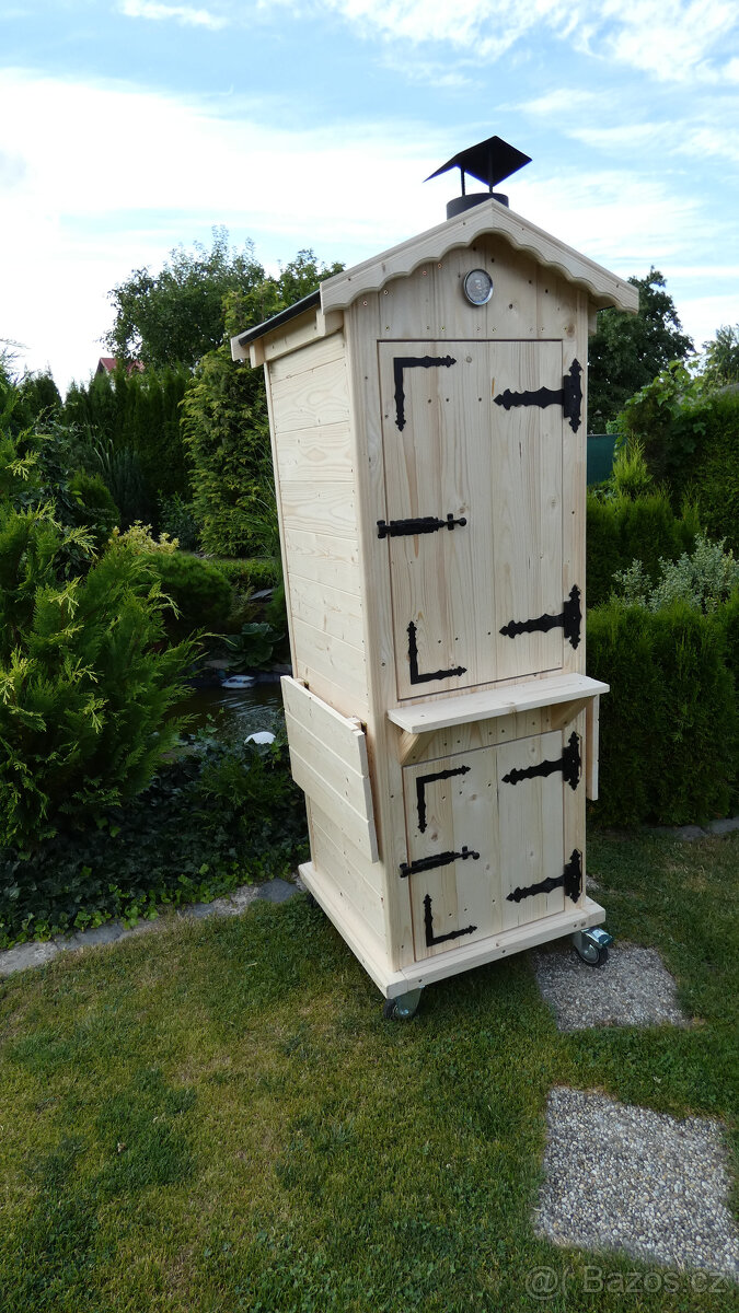 RETRO Elektrická dřevěná udírna s DYMBOXEM - 4