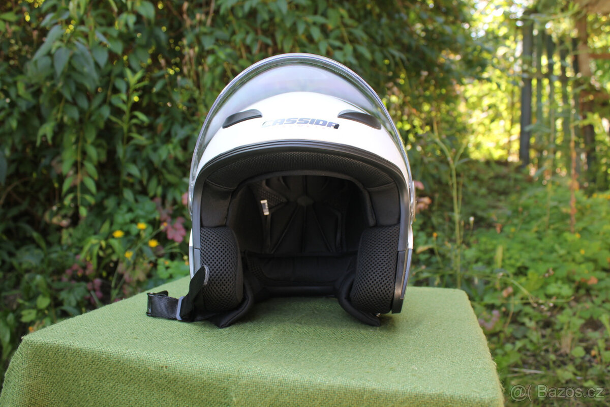 helma, bílá, moto - 4