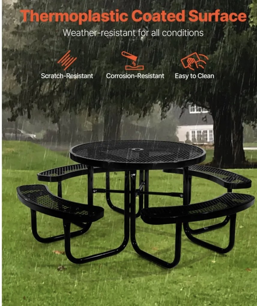 Odolný piknikový stůl, venkovní. - 4