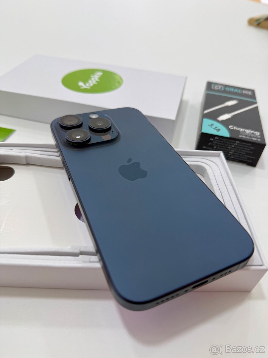 Apple iPhone 15 Pro 256GB Blue - Pěkný stav - ZÁRUKA - 4
