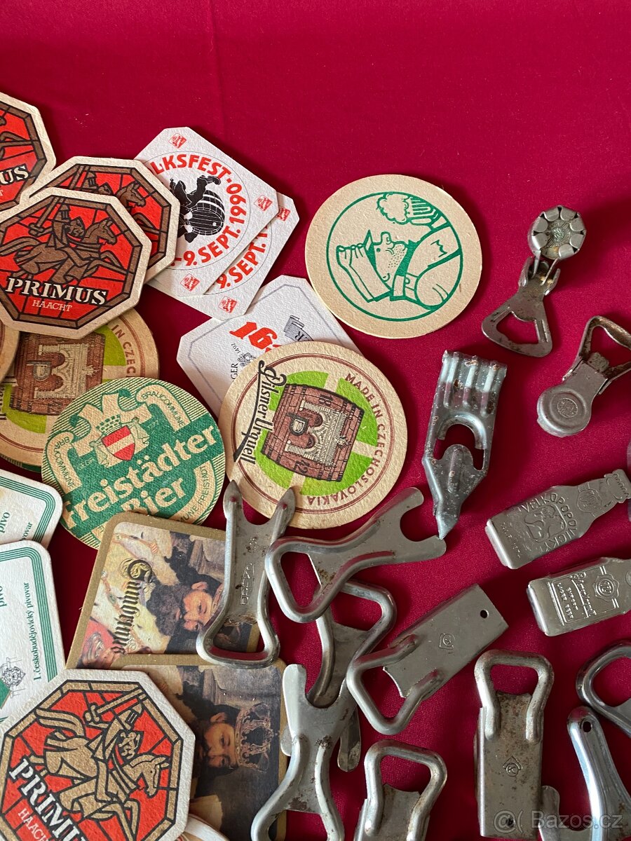 pivní tácek starý pivní tácek otvírák na pivo pivní láhev - 4