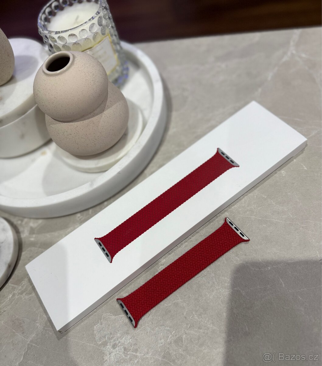 Luxusní, červený pásek na hodinky Apple Watch - 4