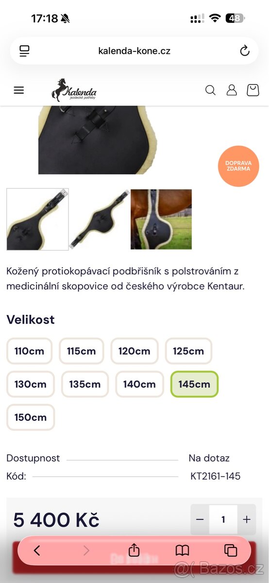 Okopavaci podbřišník Kentaur Cassis pravý Beran NOVÝ - 4