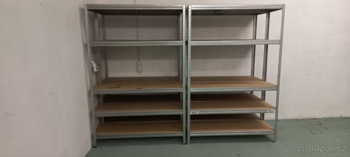 Regál kovový zinkovaný, 5 polic - 4