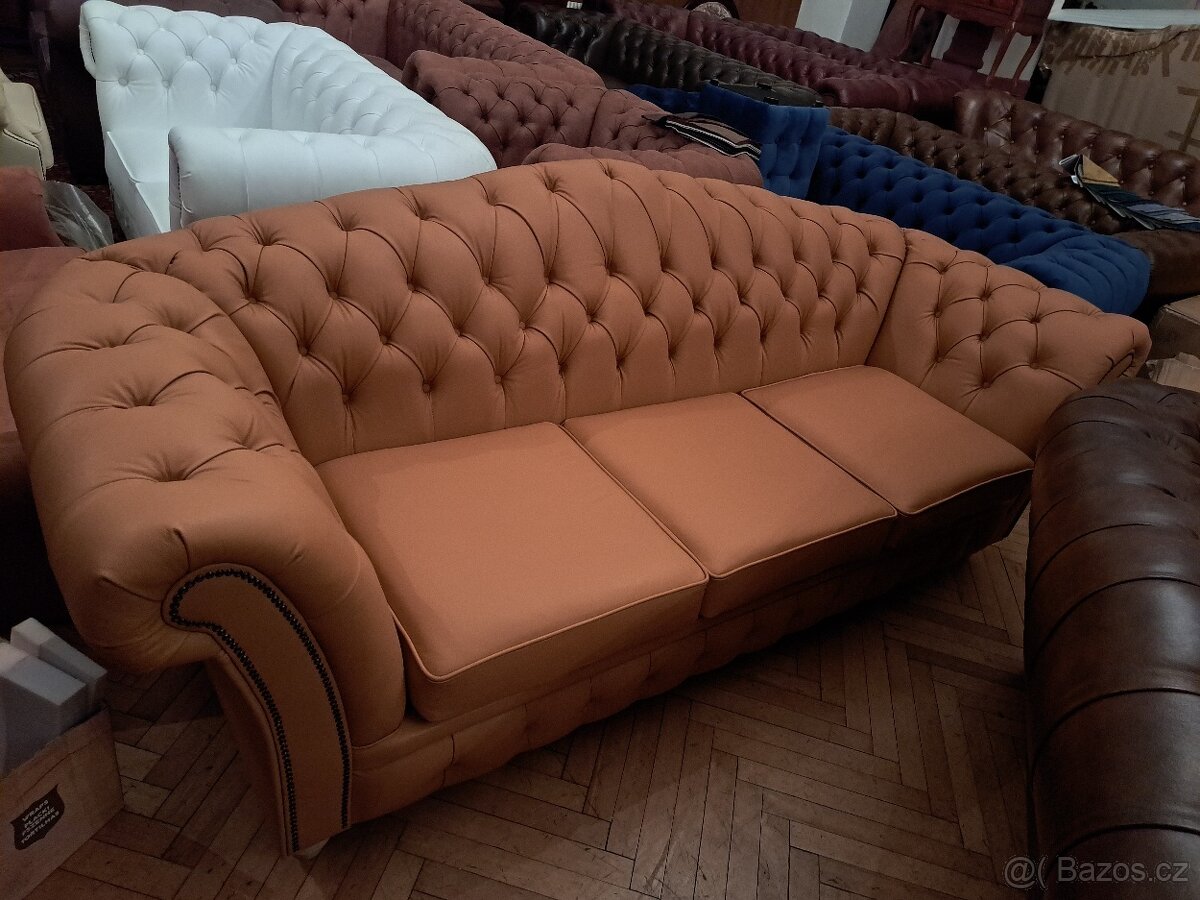 Chesterfield Lux. Nový kožený - 4