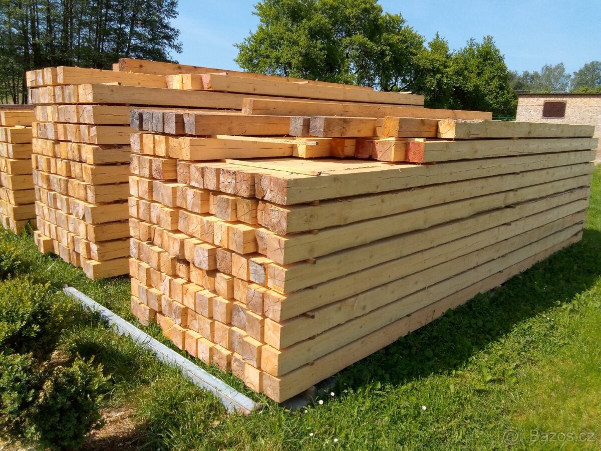 Stavebni hranoly trámy klestiny latě prkna - 4