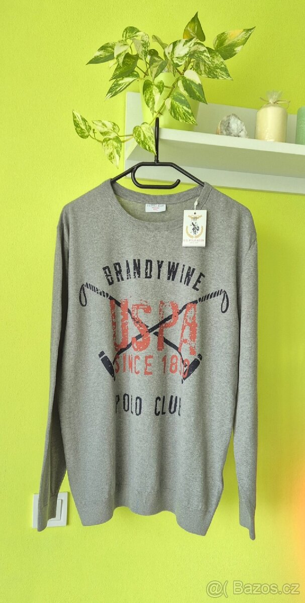 Šedý pánský svetr s nápisem - 4