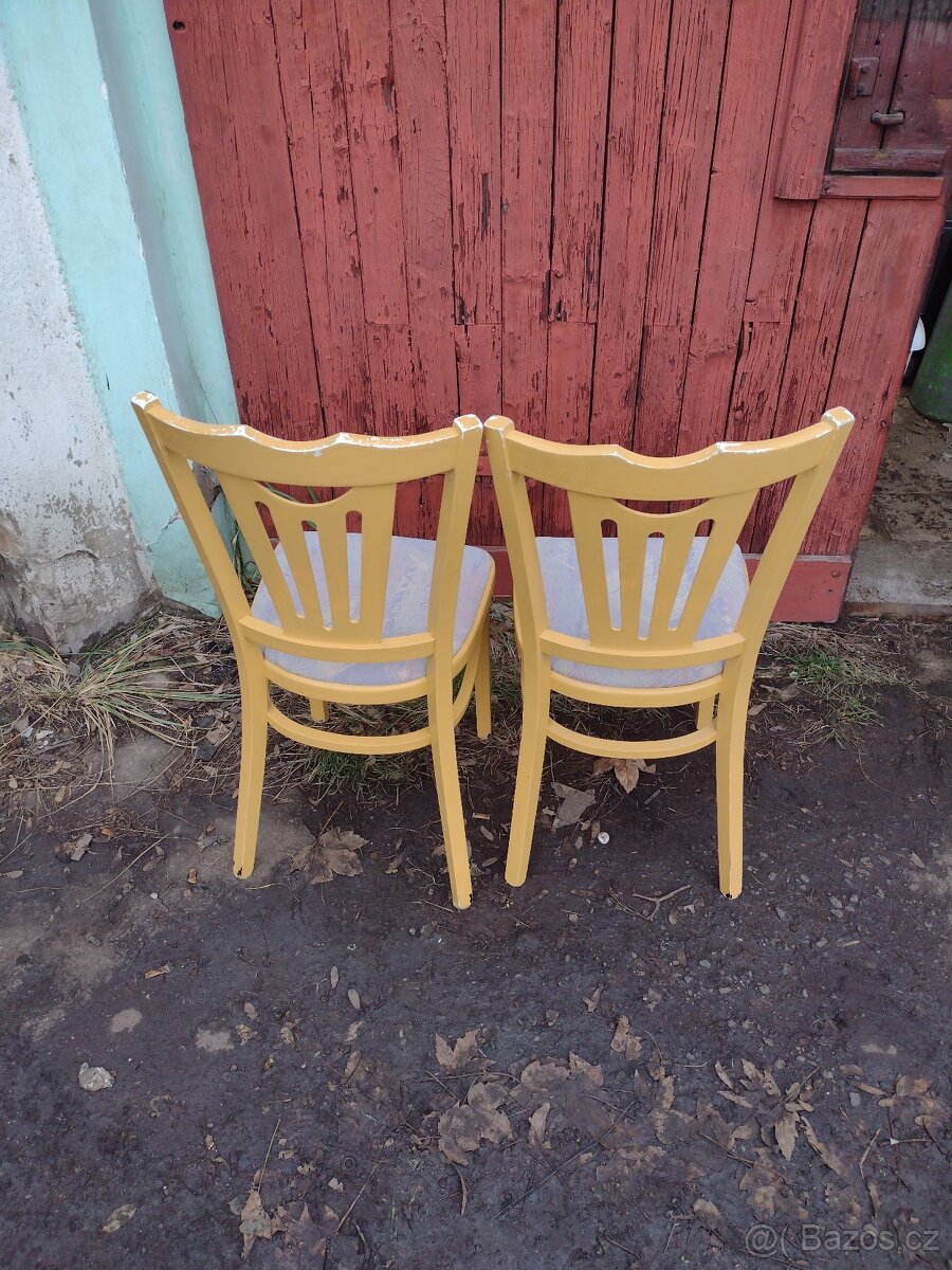 Stará kuchyňská židle - 2.ks - 4