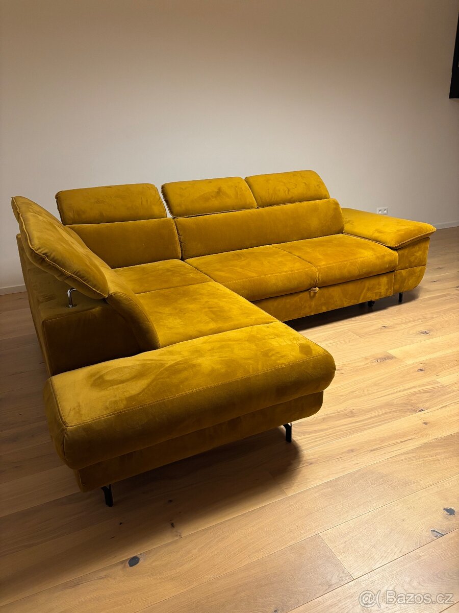 Sedací souprava NORTON II – levá, žlutá - 4