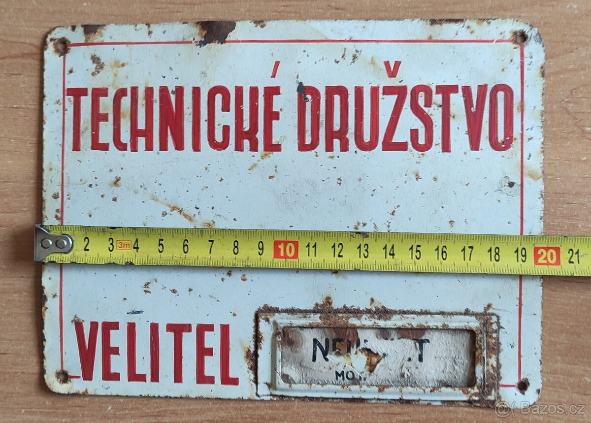 Plechová cedule. - 4