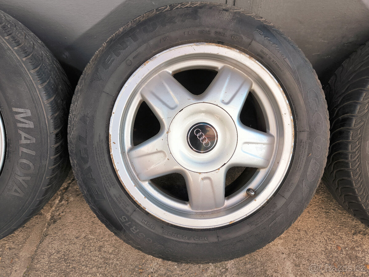 Alu Kola Originál R15 4x108 Audi Cabrio,Coupe-TOP - 4