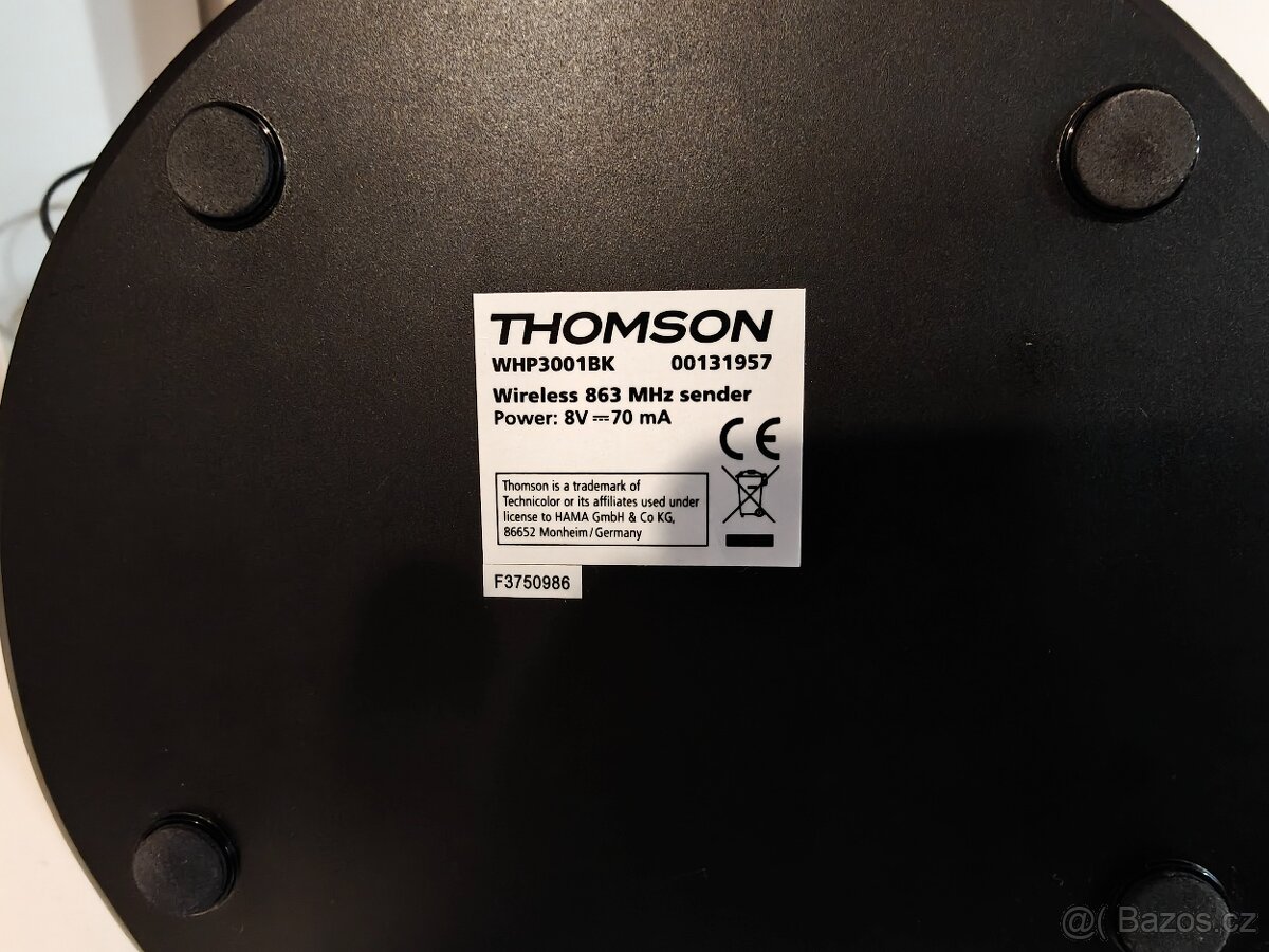 Sluchátka whp3001bk thomson bezdrátová Wireless - 4