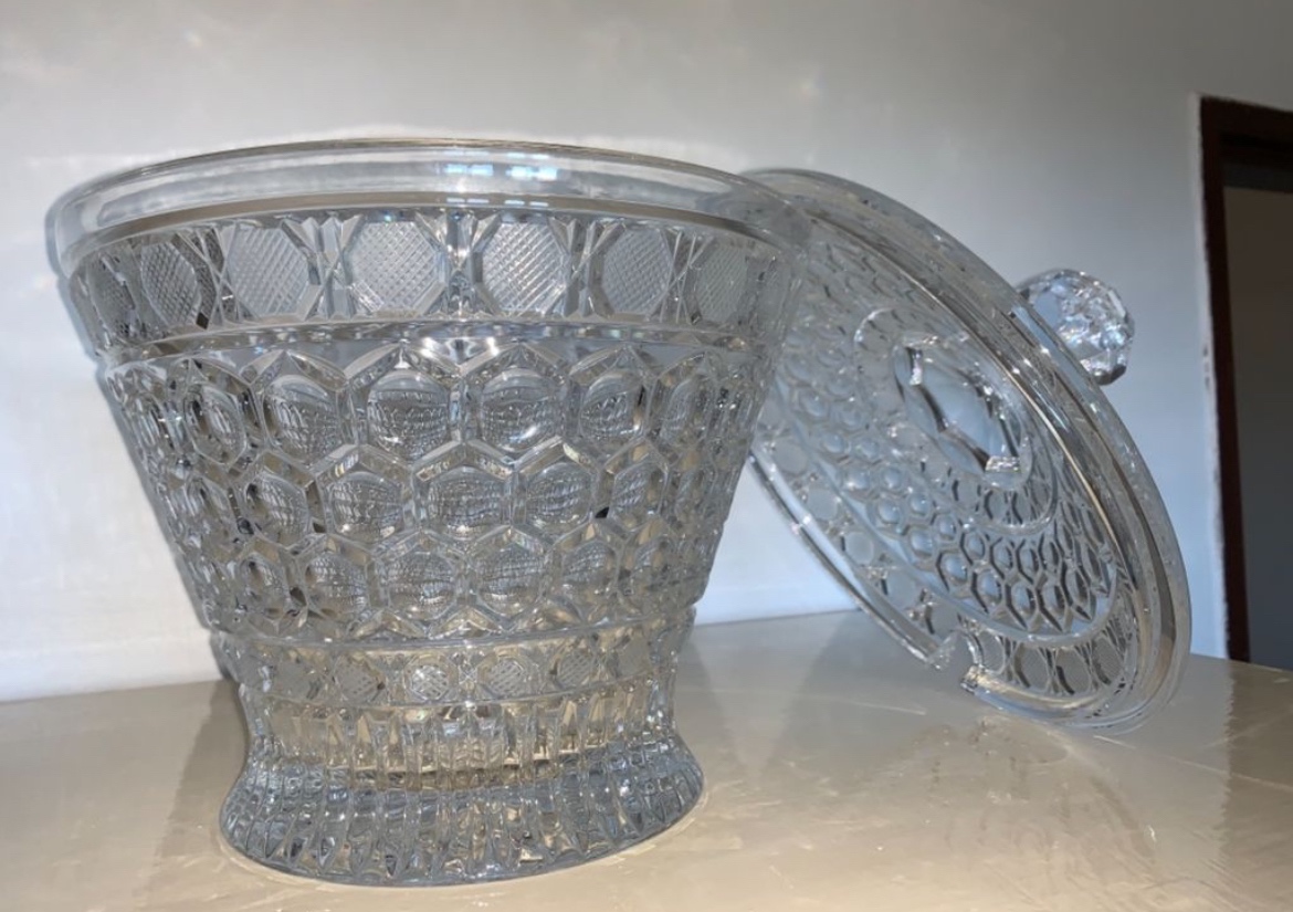 Skleněná broušená mísa - 4