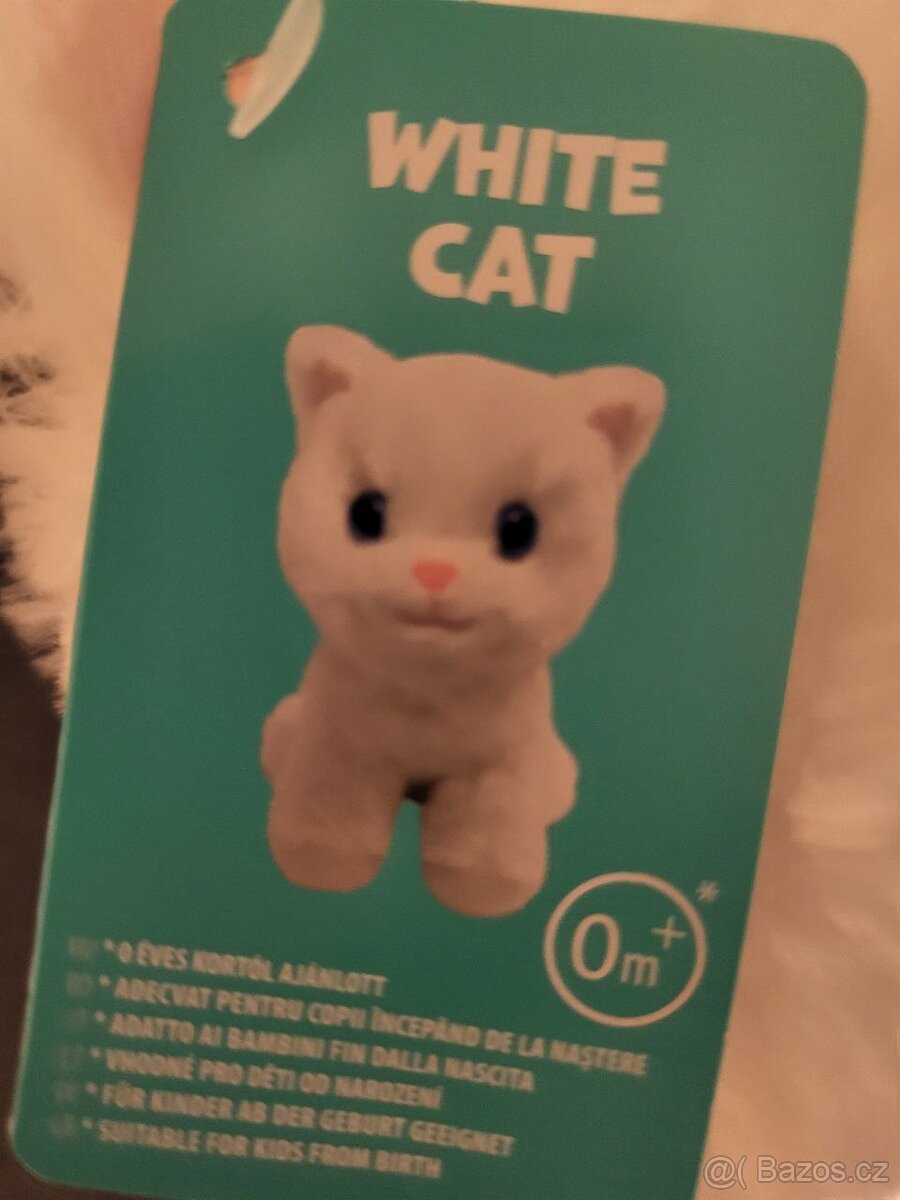 Nová plyšová hračka Bílá kočička – 25 cm - 4