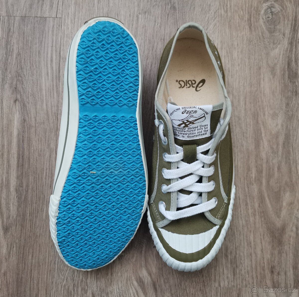 Khaki plátěné tenisky Asics vel. 36 - 4