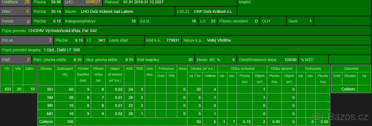 Prodej lesního pozemku v k.ú. Velký Vřešťov - 4