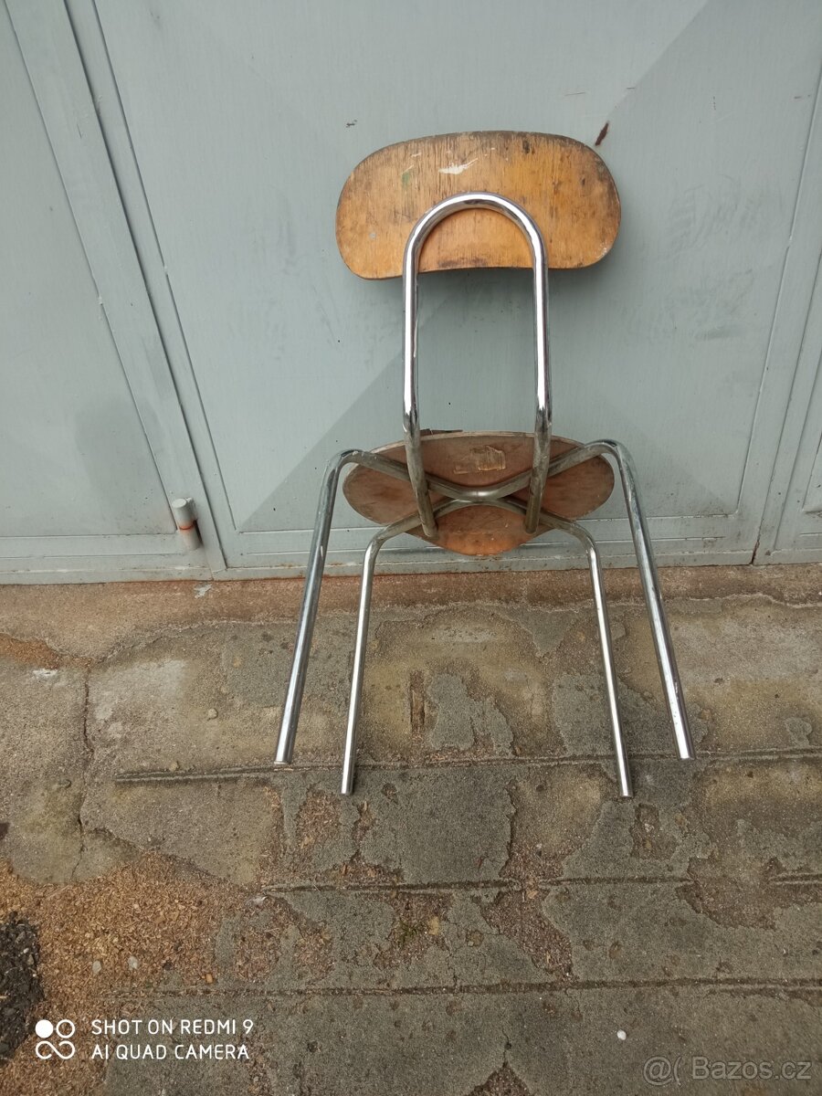 Židle trubková chrom - 4