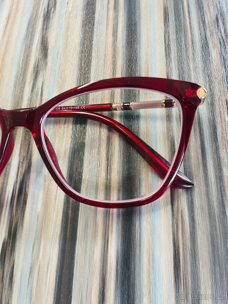 Červené dioptrické brýle na dálku -1,50 - 4